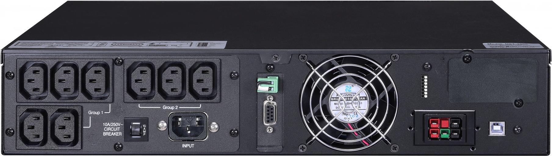Источник бесперебойного питания Powercom Next, On-Line, 1000VA/1000W, Rack/Tower, 8*IEC320-C13, LCD, Serial+USB, SmartSlot, подкл. доп. Батарей (2027157) фото 7