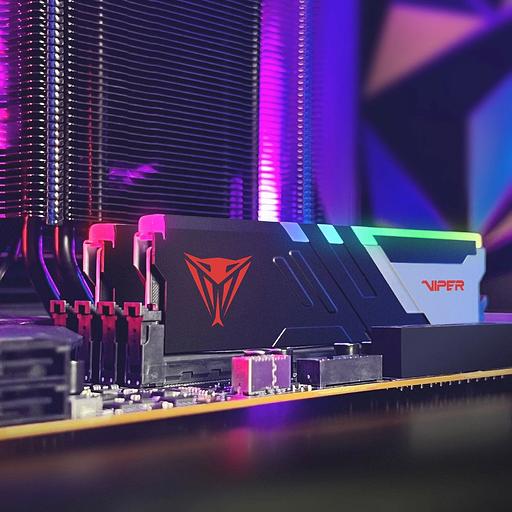 Оперативная память Patriot Memory Viper Venom RGB, DDR5, 48GB (2x24GB), 6000 MHz, CL30, с радиатором, RGB, серебристый/чёрный фото 9