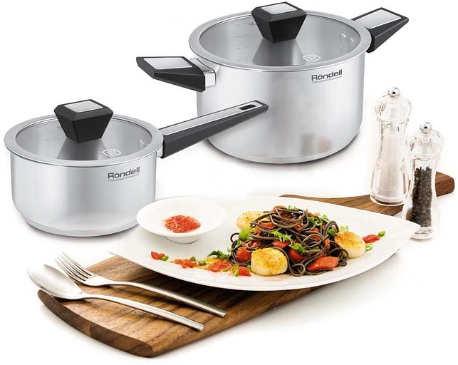 Кастрюля Rondell Blitz RDS-1890 5.2л. d=24см (с крышкой) стальной фото 6