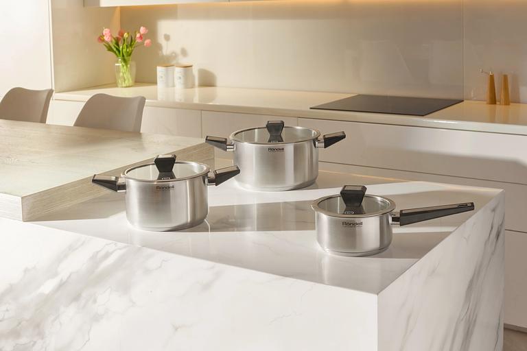 Кастрюля Rondell Blitz RDS-1890 5.2л. d=24см (с крышкой) стальной фото 7