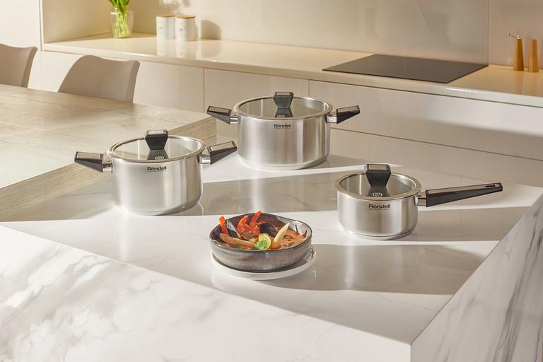 Кастрюля Rondell Blitz RDS-1890 5.2л. d=24см (с крышкой) стальной фото 9