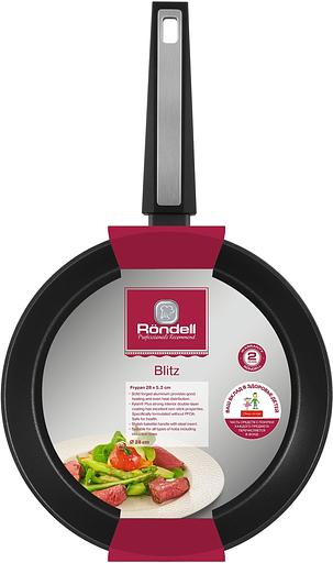Сковорода Rondell Blitz RDA-1914 круглая 28см покрытие: Xylan Plus ручка несъемная (без крышки) черный фото 5