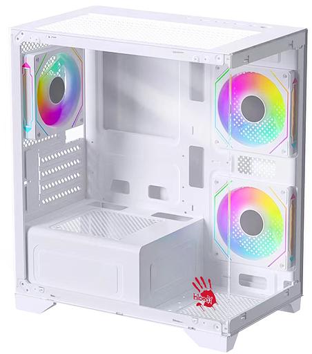 Корпус Bloody BD-CC103F белый без БП mATX 7x120mm 1xUSB2.0 1xUSB3.0 audio bott PSU фото 1