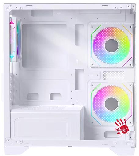 Корпус Bloody BD-CC103F белый без БП mATX 7x120mm 1xUSB2.0 1xUSB3.0 audio bott PSU фото 2