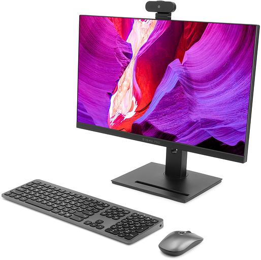 Моноблок Digma Pro Vision 23.8" Full HD i7 1255U (1.7) 16Gb SSD512Gb UHDG CR Windows 11 Pro Eth WiFi BT 90W клавиатура мышь Cam черный 1920x1080 фото 3