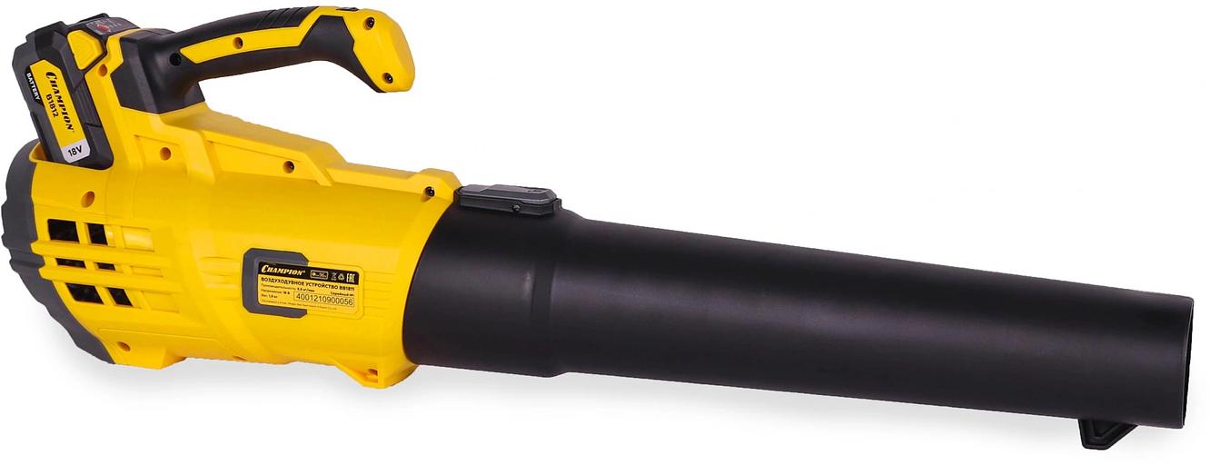Воздуходувка Champion BB1821 пит.:от аккум. желтый фото 2