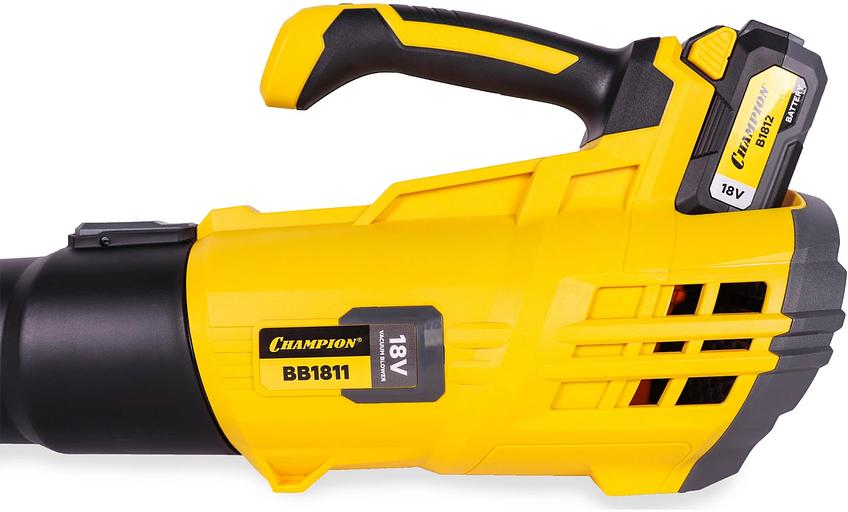 Воздуходувка Champion BB1821 пит.:от аккум. желтый фото 3