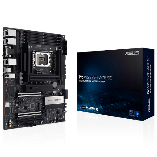 Материнская плата ASUS PRO WS Z890-ACE SE LGA1851 ATX 4хDDR5 3xPCIEx16 4xM.2 Thunderbolt USB-C HDMI 2.5GLAN 10GLAN фото 1