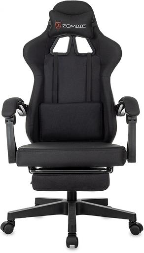 Кресло игровое Zombie 3 черный Neo Black крестов. пластик подст.для ног фото 2