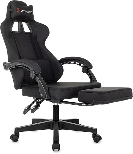 Кресло игровое Zombie 3 черный Neo Black крестов. пластик подст.для ног фото 8