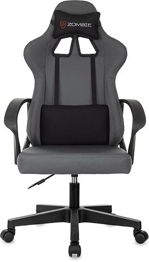 Кресло игровое Zombie 1 серый/черный крестов. пластик фото 2