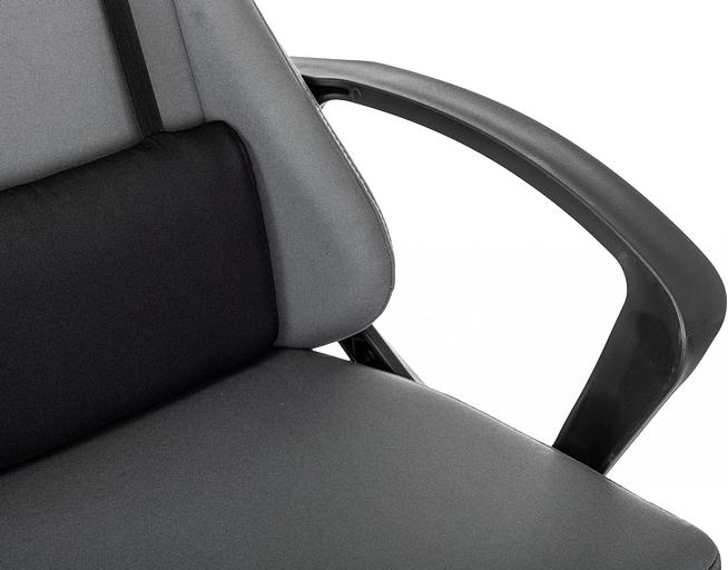 Кресло игровое Zombie 1 серый/черный крестов. пластик фото 9