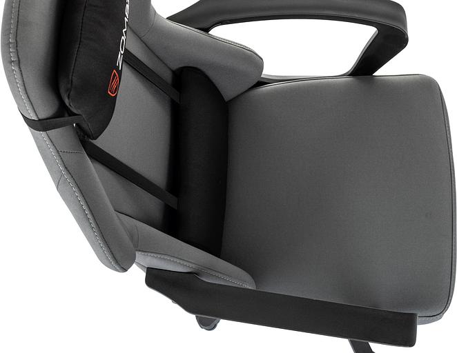 Кресло игровое Zombie 1 серый/черный крестов. пластик фото 10