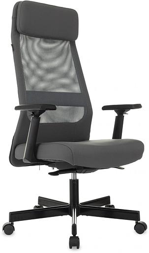 Кресло руководителя Бюрократ T-995 серый TW-04 Neo Grey сетка/ткань крестов. металл черный фото 1