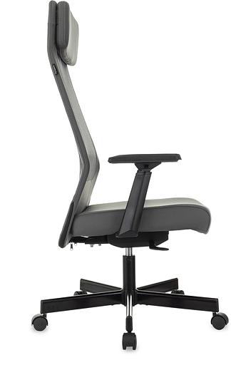 Кресло руководителя Бюрократ T-995 серый TW-04 Neo Grey сетка/ткань крестов. металл черный фото 4