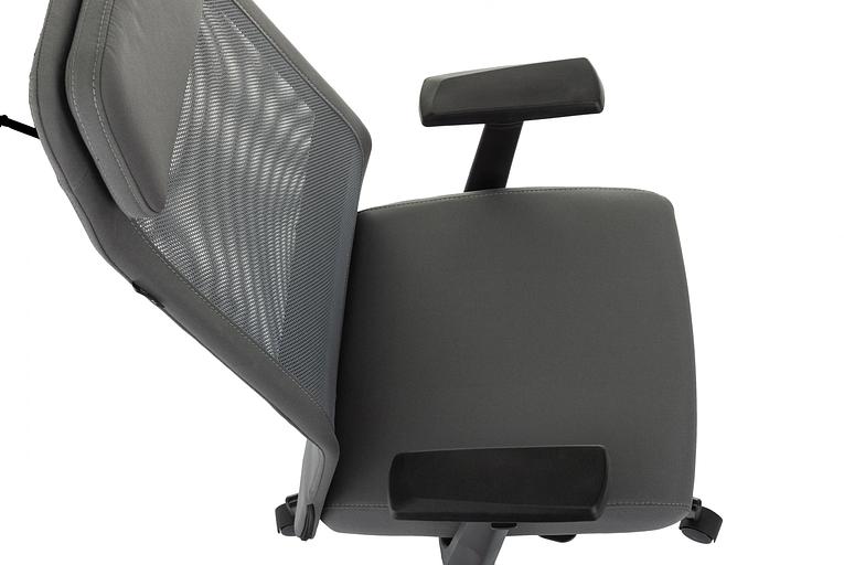 Кресло руководителя Бюрократ T-995 серый TW-04 Neo Grey сетка/ткань крестов. металл черный фото 10