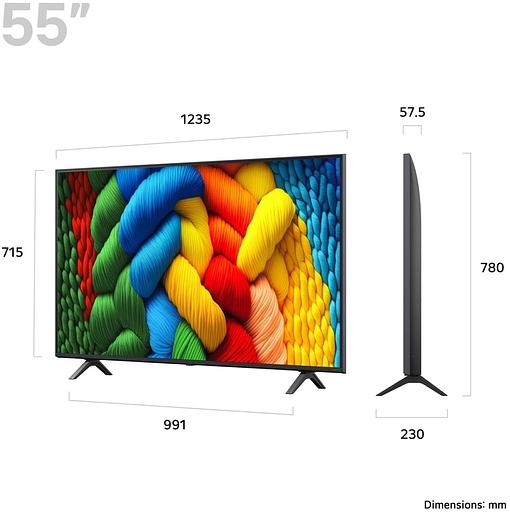 Телевизор LED LG 55" 55NANO80A6B.ARUG синяя сажа 4K Ultra HD 60Hz DVB-T DVB-T2 DVB-C DVB-S DVB-S2 USB WiFi Smart TV фото 3