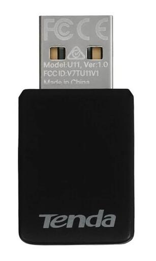 Двухдиапазонный Wi-Fi адаптер Tenda U11, 2,4/5 ГГц, до 900 Мбит/с, подключение USB, внутренняя антенна фото 1