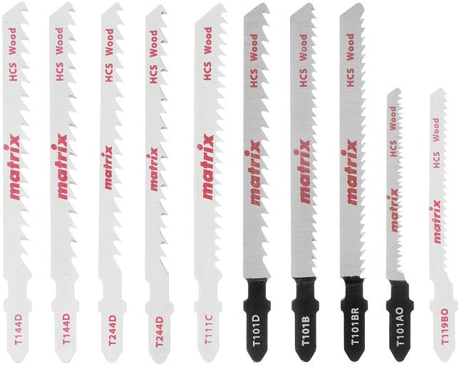 Набор пилок по дереву Matrix 78249 10пред. (лобзики) фото 1