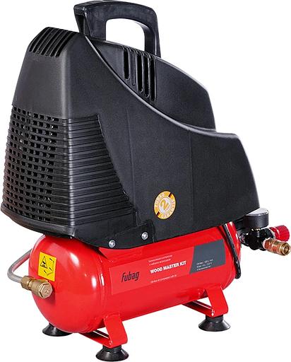 Компрессор поршневой Fubag Wood Master Kit безмасляный 180л/мин 6л 1100Вт красный/черный фото 4