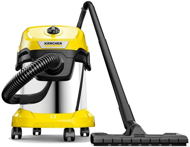 Строительный пылесос Karcher WD 3 S V-15/4/20 1000Вт (уборка: сухая) желтый фото 2
