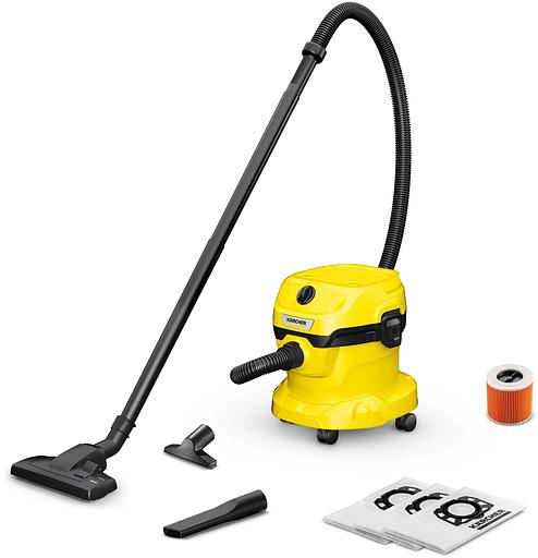 Строительный пылесос Karcher WD 2 Plus V-12/6/18/C Home 1000Вт (уборка: сухая) желтый фото 1