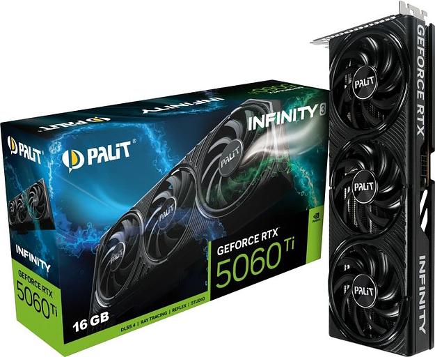 Видеокарта Palit PCI-E 5.0 RTX5060Ti INFINITY 3 NVIDIA GeForce RTX 5060TI 16Gb 128bit GDDR7 2295/28000 HDMIx1 DPx3 HDCP Ret фото 10