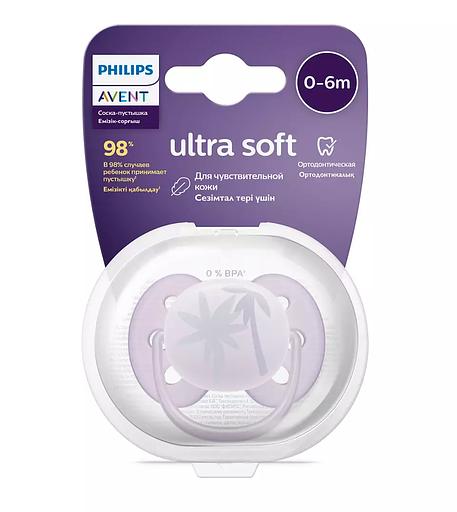 Пустышка ultra soft, пальмы, 0-6 мес., 1 шт. Philips Пустышка ultra soft, пальмы, 0-6 мес., 1 шт. (SCF092/03) фото 1