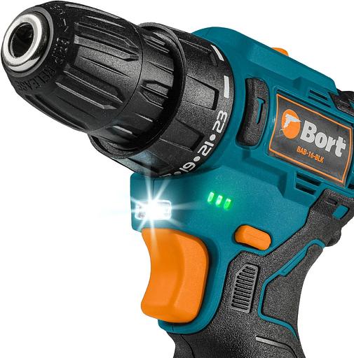 Bort ДРЕЛЬ-ШУРУПОВЕРТ АККУМУЛЯТОРНАЯ BAB-16-BLK (2 АКБ + ЗУ) [93414868] { 16.8 В, 2 Ач, Li-lon, 2 Акк } фото 3