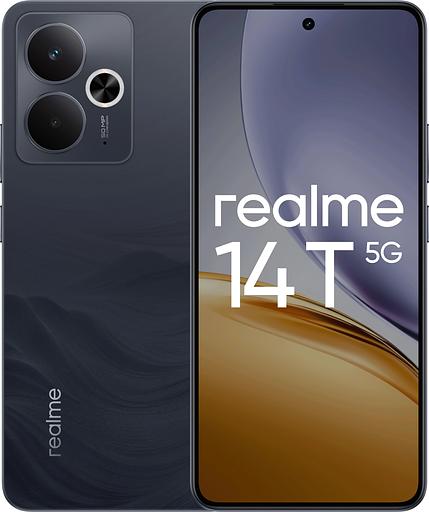 Смартфон Realme RMX5078 14T 5G 128Gb 8Gb черный моноблок 3G 4G 2Sim 6.67" 1080x2400 Android 15 50Mpix 802.11 a/b/g/n/ac NFC GPS GSM900/1800 GSM1900 Protect фото 1