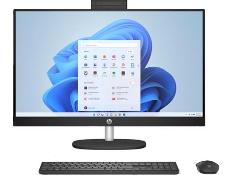 HP 27-cr0033ci NT 27" FHD(1920x1080) Core i3-1315U, 8GB DDR4 3200 (2x8GB), SSD 512Gb, Intel Internal Graphics, noDVD, kbd(rus)&mouse wireless, HD Webcam, Jet Black, Windows 11 SL, 1Y Wty фото 1