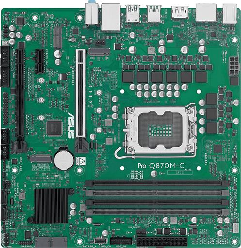 Материнская плата ASUS PRO Q870M-C-CSM, LGA1851, Q870, 4*DDR5, 4*SATA, 2*M.2, 3*USB 3.2, 2*USB 2.0, Type-C, 2*PCIx16, 1*PCIx1, 2*DP+VGA, mATX; 90MB1KEP-M0EAYC фото 1