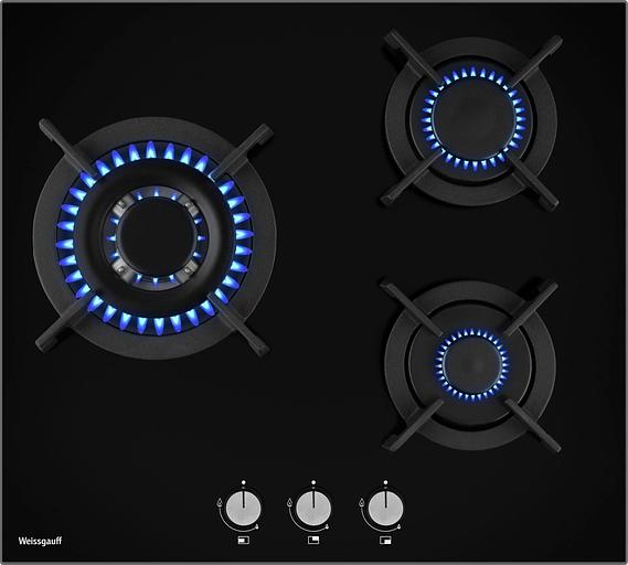 Газовая варочная поверхность Weissgauff HGG 631 BGV черный фото 1