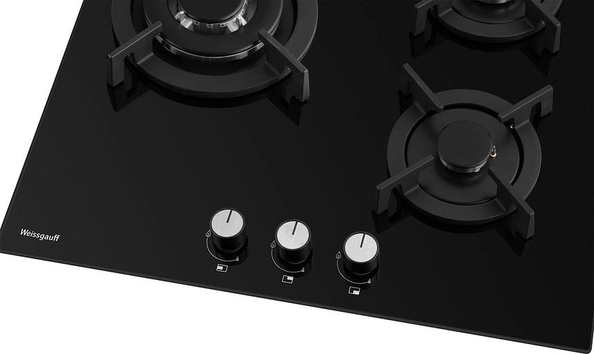 Газовая варочная поверхность Weissgauff HGG 631 BGV черный фото 5
