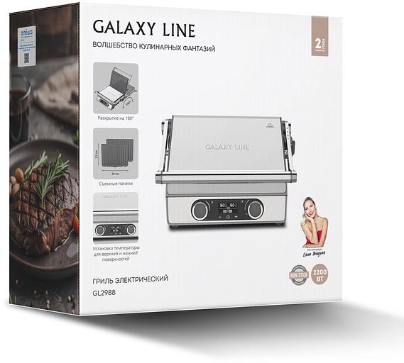 Электрогриль Galaxy Line GL2988 2200Вт серебристый фото 7