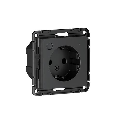 ATLASDESIGN SMART РОЗЕТКА с заземл., со шт., Zigbee, L+N, 16А, мех., КАРБОН фото 4
