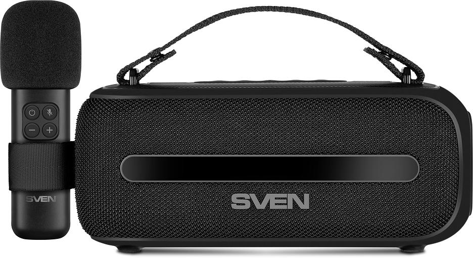 SVEN PS-255, черный (12 Вт, Bluetooth, FM, USB, караоке микрофон, 3600мА*ч) фото 4