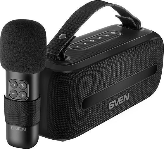 SVEN PS-255, черный (12 Вт, Bluetooth, FM, USB, караоке микрофон, 3600мА*ч) фото 7