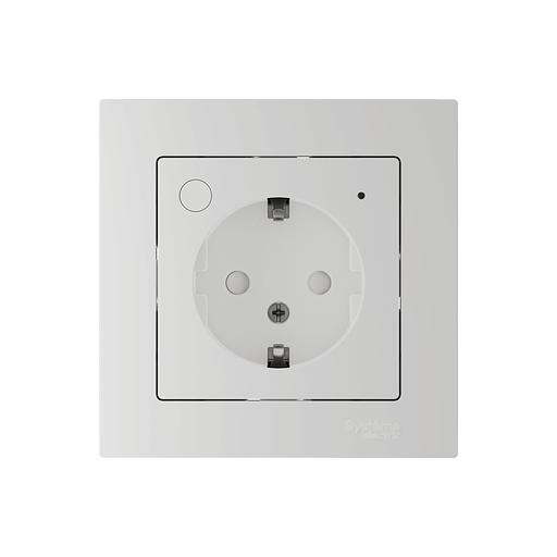 ATLASDESIGN SMART РОЗЕТКА с заземл., со шт., Zigbee, L+N, 16А, мех., БЕЛЫЙ фото 2
