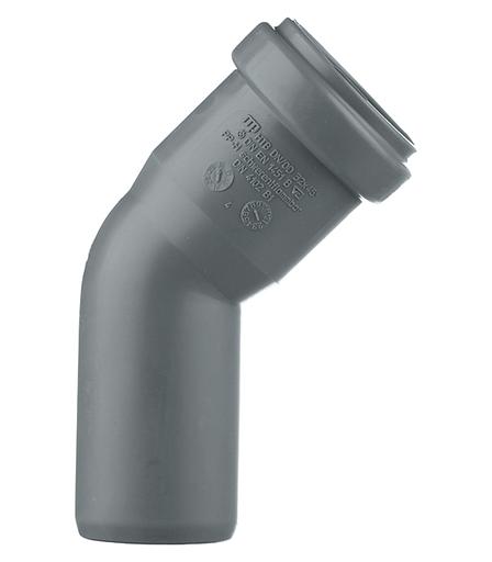 Отвод канализационный 32х45 град. фото 2