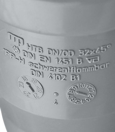 Отвод канализационный 32х45 град. фото 3