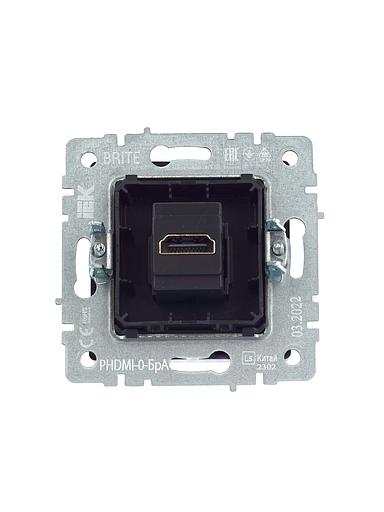 BRITE Розетка HDMI РHDMI-0-БрА алюминий фото 4