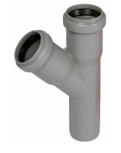Тройник 45 градусов 32-32 для внутренней канализации фото 1