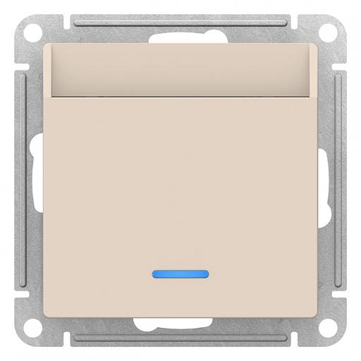 Выключатель карточный, мех, БЕЖЕВЫЙ фото 1