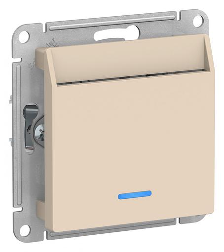 Выключатель карточный, мех, БЕЖЕВЫЙ фото 2