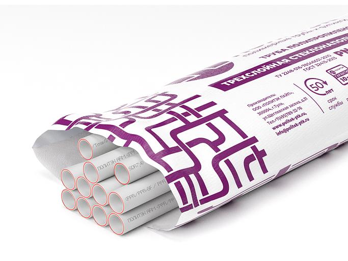 Труба полипропиленовая 25x3.5 SDR 7.4 PN 20 PPR армированная стекловолокном белая, хлыст 4м фото 1