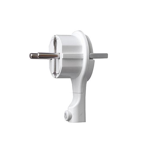 Вилка-невидимка с заземлением белая 16А 250В фото 4