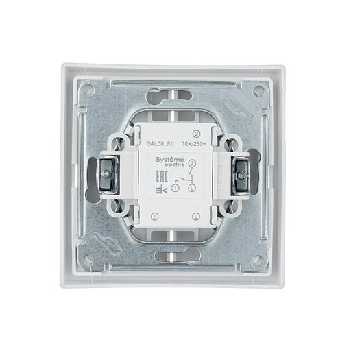 ARTGALLERY 2-клавишный выключатель, сх.5, 10АХ, механизм, белый фото 5