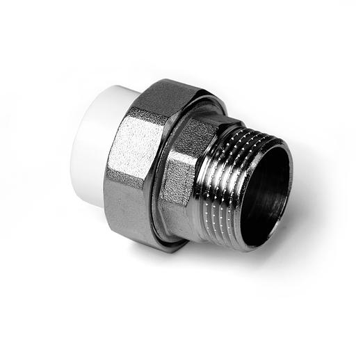 Соединение разборное 32x1' НР полипропиленовое PPR белое фото 1