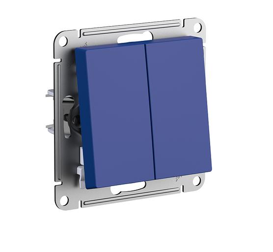 ATLASDESIGN выключатель двухклавишный, сх.5, 10АХ, механизм, АКВАМАРИН фото 2